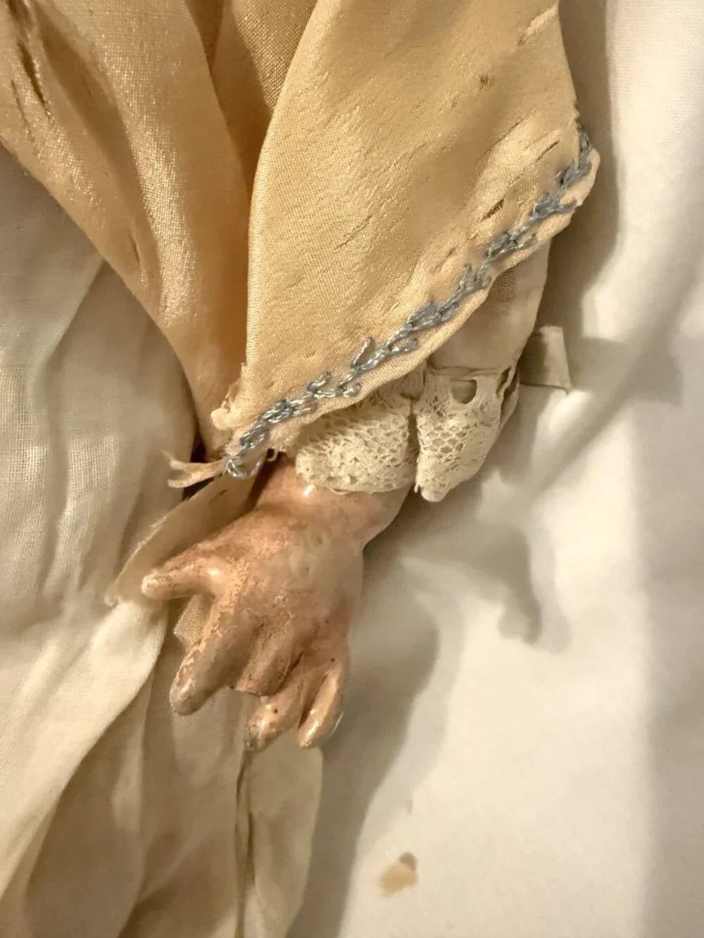 Antique Japan 16” Bisque Head Morimura Brothers Porcelain Baby Doll 1920s